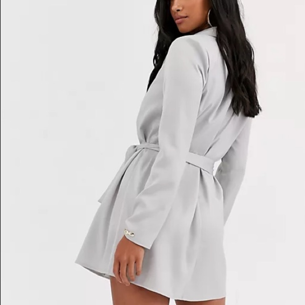 Asos • petite satin tux mini dress - Picture 5 of 5